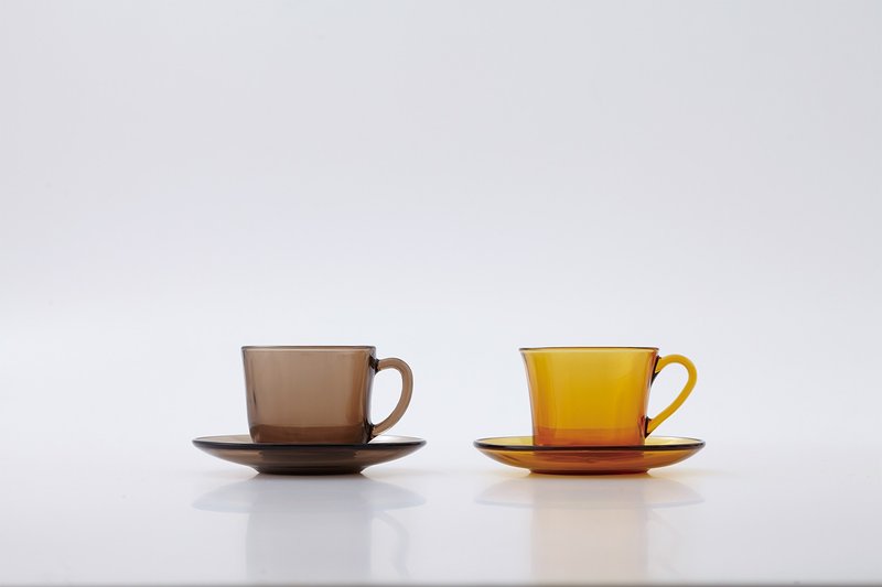 Lys 系列 杯盤組 - 玻璃杯 - 玻璃 咖啡色