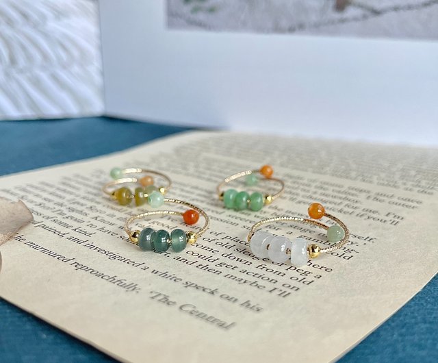 オリエンタルな氷翠宝石質ジェダイト(ミャンマー産)~simple knot オリエンタルな氷翠♪宝石質ジェダイト(ミャンマー産)~simple knot RS7