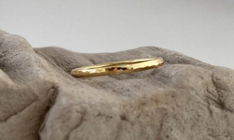 Prototype ◆ Special price for limited size ◆ K18 gold Hammered gold ring (No. 2 size) - General Rings - Gemstone 