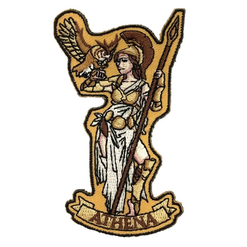 Greek Athena Design Embroidery Patch Electric Embroidery Patch Jacket Electric Embroidery Embroidery Badge - Badges & Pins - Thread Multicolor