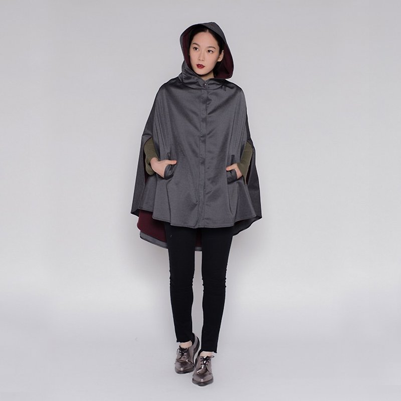 [Year-end discount products] Statement cloak - Women's Casual & Functional Jackets - Polyester Black
