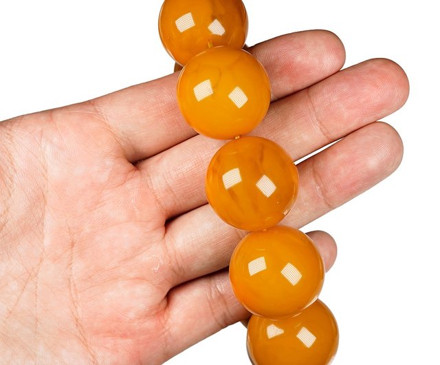 ストアプロモーション 琥珀のネッレス、蜜蝋、数珠、時代もの、鶏油