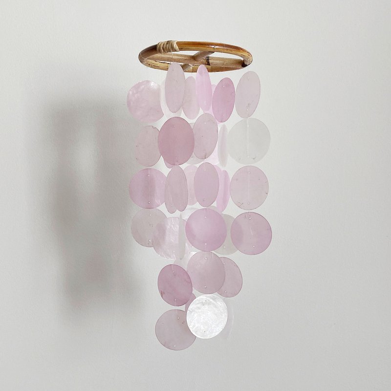 DIY-KIT | Lisbon Boutique-Pink-Circle(S)| Shell Wind Chime Mobile | #0-374 - 其他 - 貝殼 粉紅色