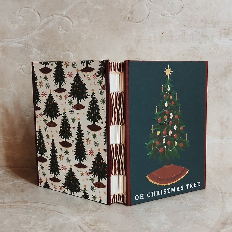 Crocodile Miss Christmas Tree French Handmade Book - Notebooks & Journals - Paper 