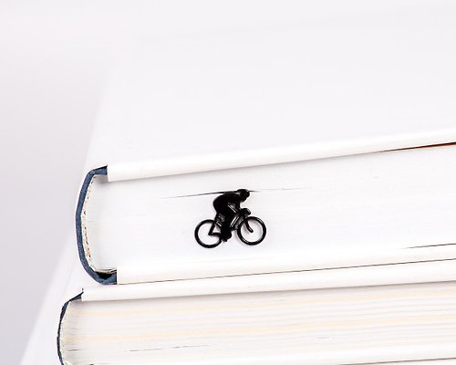 Design Atelier Article Metal Book Bookmark // Biking sports //Unique gift for book lover/ Free shipping