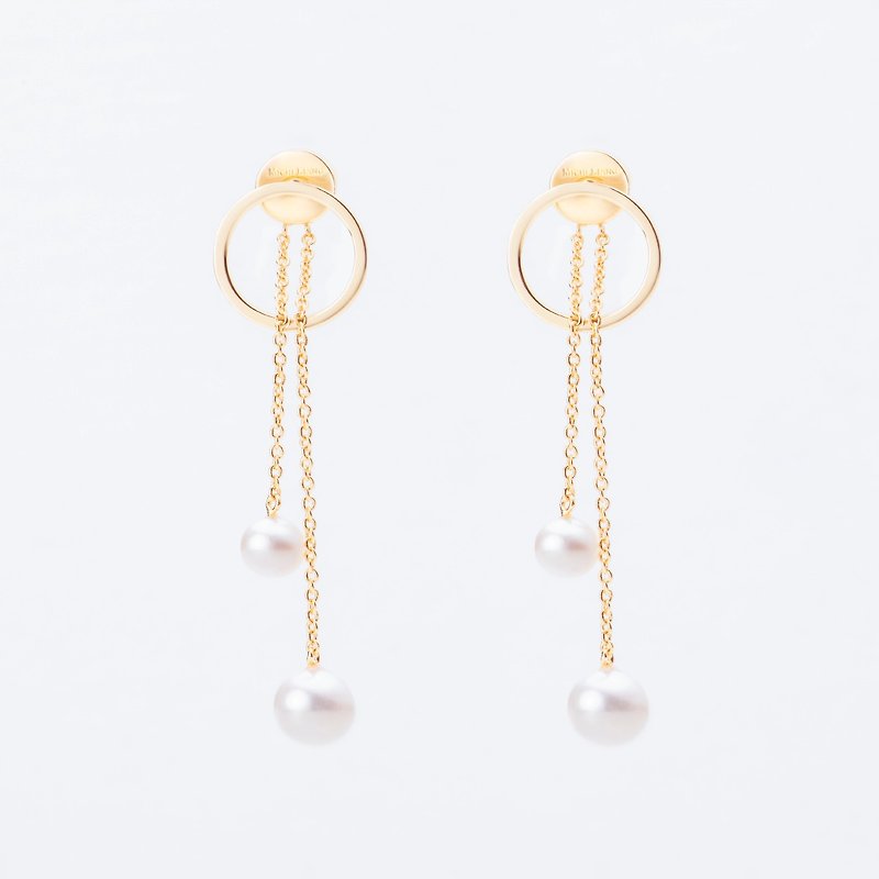 Lune earrings - ต่างหู - โลหะ สีทอง