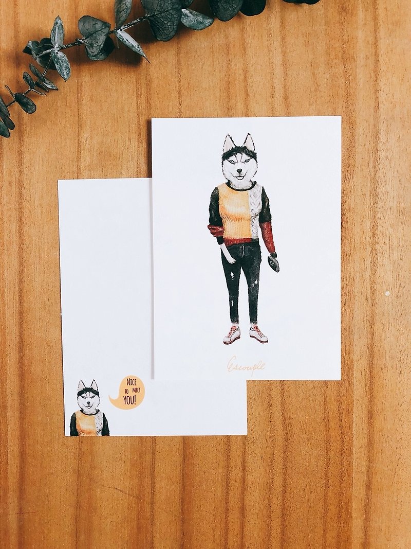 Husky Postcard - Cards & Postcards - Paper Multicolor