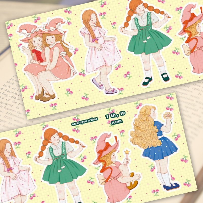 once upon a time 7 ver19 (hamil) Vintage Girl Lady Character Sticker - Stickers - Paper Multicolor