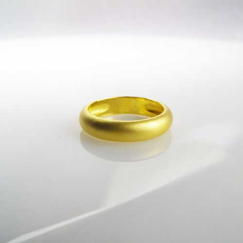 戊子 studio 訂製 24K 黃金 戒指 素面消光