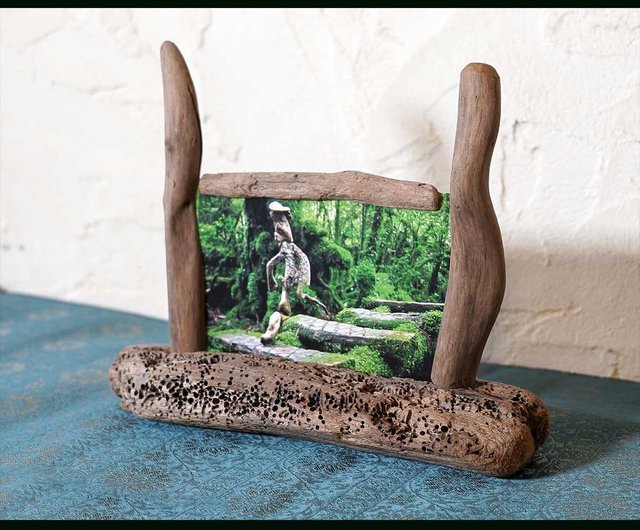 Driftwood Plate Picture Frame Holder Stand 