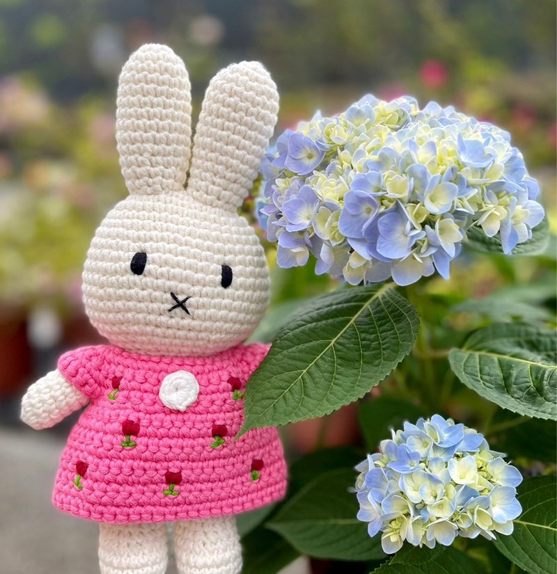 Just Dutch | Miffy handmade and her new pink tulip dress - ตุ๊กตา - ผ้าฝ้าย/ผ้าลินิน 