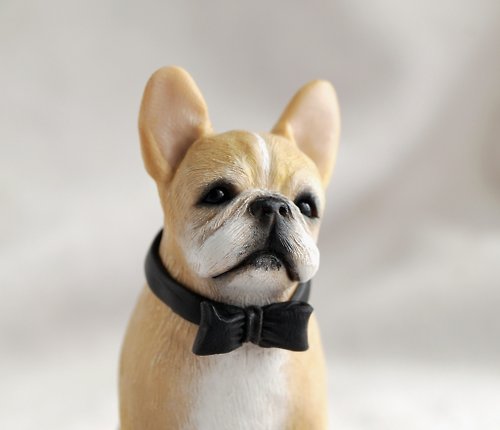 VellvettPets Custom made. French bulldog. Miniature figurine of your Dog made in polymer clay