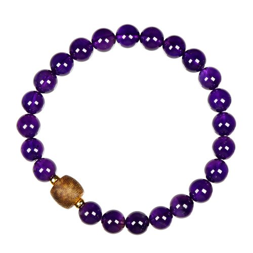 正佳珠寶 Gemsrich Jewelry 【正佳珠寶】紫水晶 頂級棋楠沉香 7.3-7.8mm 紫水晶手珠