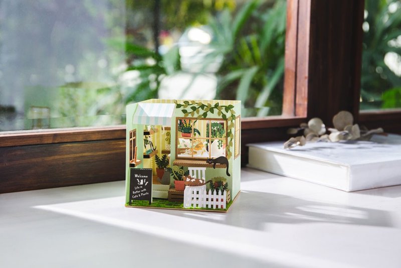 【Jeantopia】Cat Green House Paper Sculpture DIY Material Pack | 9026706 Paper Landscape - Wood, Bamboo & Paper - Paper 