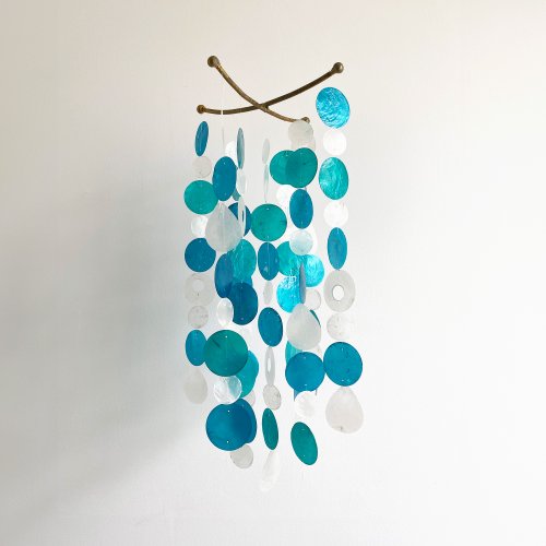 HO’ USE DIY-KIT|Norwegian forest-Donut, RainDrop-T.Green |Shell Wind Chime Mobile|#0-349