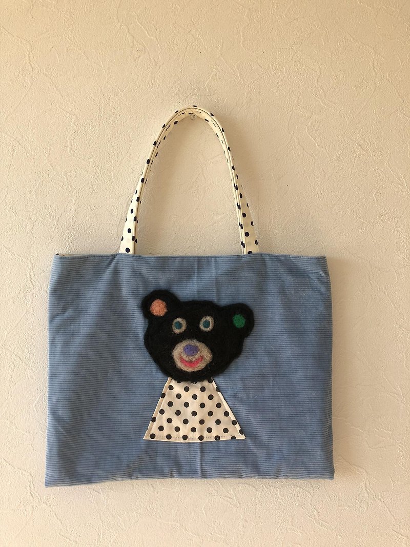 Bear's bag - กระเป๋าถือ - ผ้าฝ้าย/ผ้าลินิน 