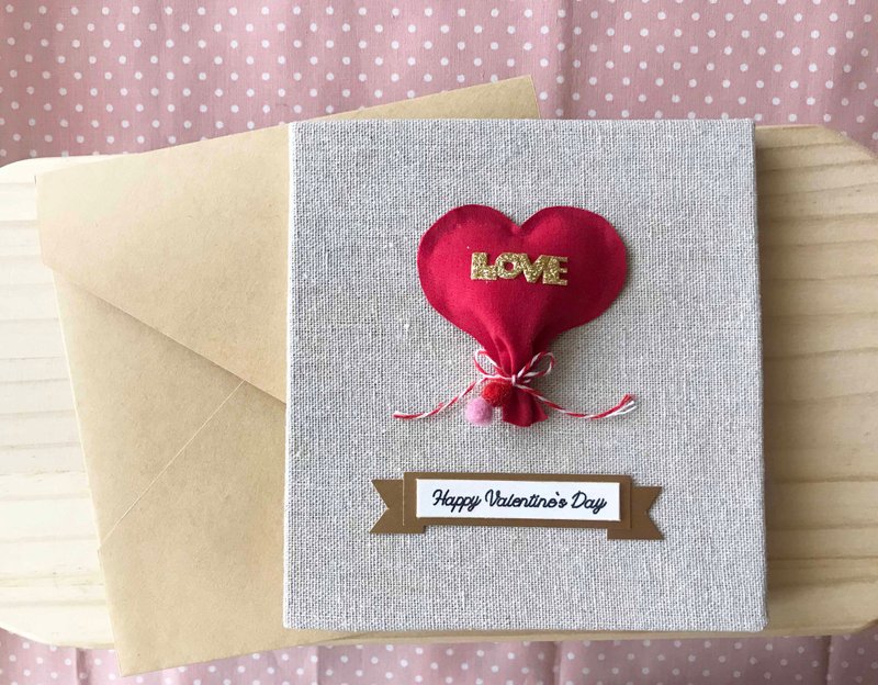 LOVE 愛 |手工卡片|情人節卡片|Handmade Valentine's Day Card - 卡片/明信片 - 其他材質 多色