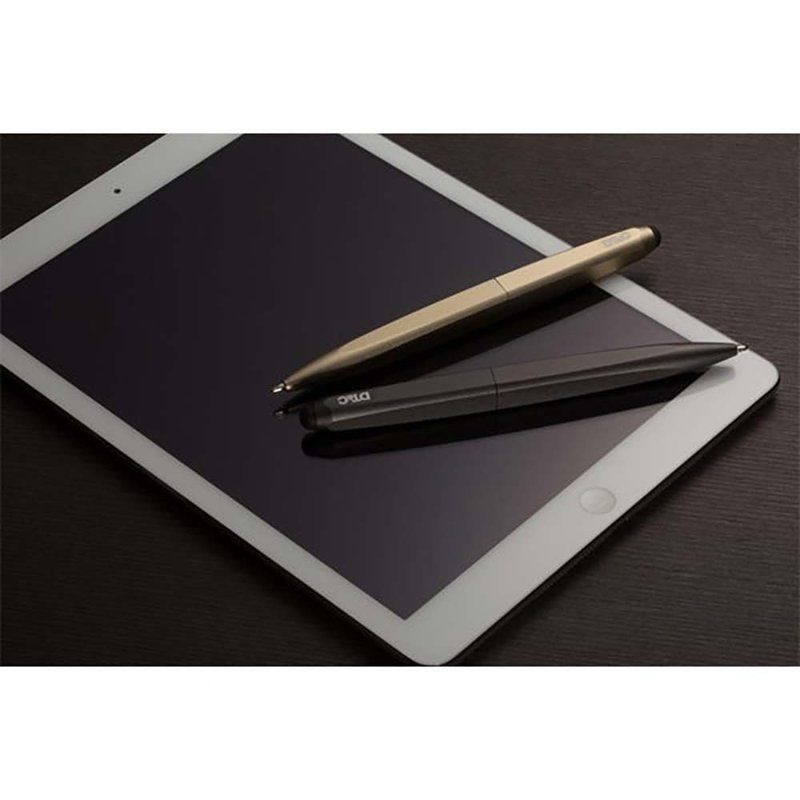 【DT&CREATION】 Metal four-corner shape auto-rotating stylus-gold - Ballpoint & Gel Pens - Other Metals Gold