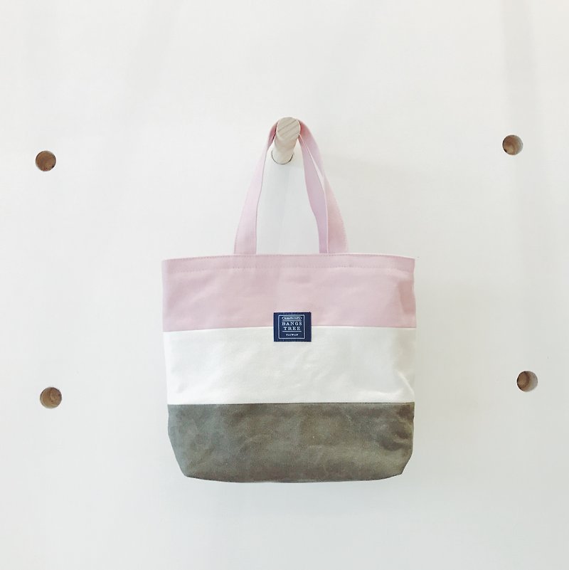 :: :: Bangs tree mixed colors portable small tote bag _ Oufen meters glaucum - Handbags & Totes - Cotton & Hemp Pink