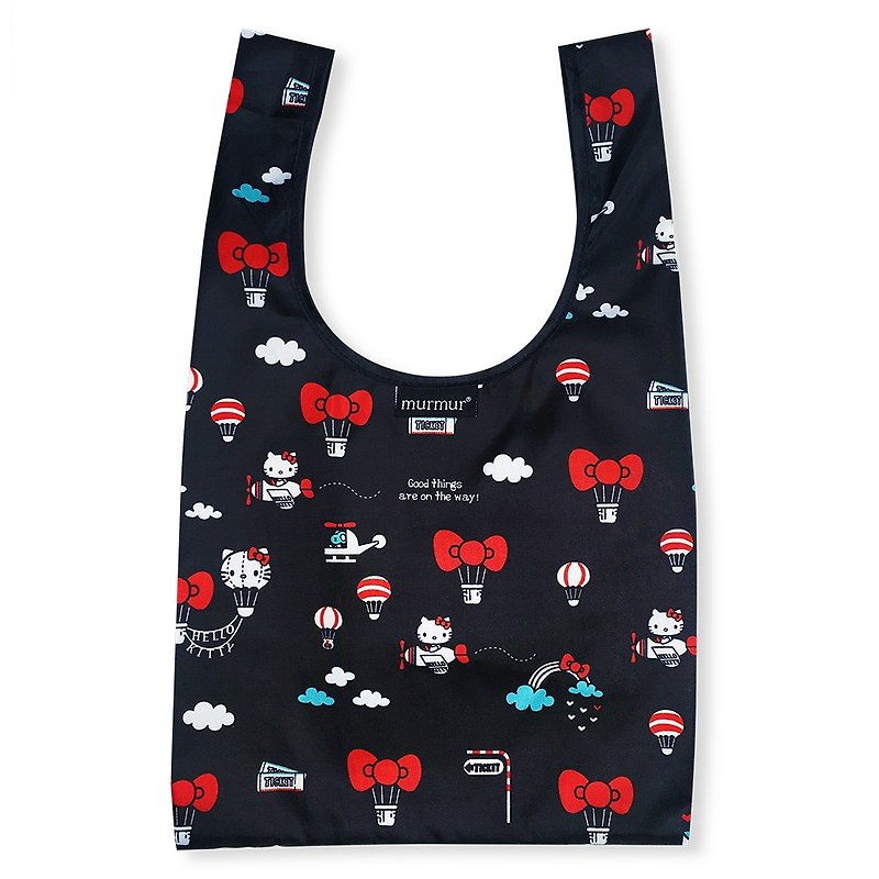 Murmur lunch bag / Hello Kitty hot air balloon BDB21 - Handbags & Totes - Plastic Black