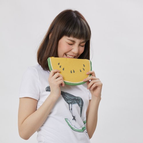 Fruits and vegetables packet zip pouch bag / WatermelonYellow