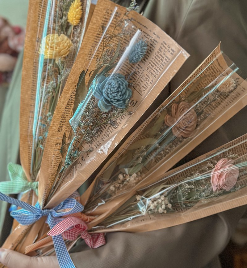 畢業花束 乾燥花束 擴香花 謝師禮 工商贈禮 - 乾燥花/永生花 - 植物．花 黃色