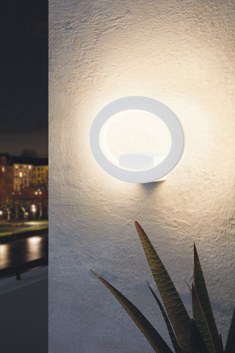 EGLO Austria Lighting | LED Outdoor Light | Adjustable Angle Wall Lamp | The first choice for decoration and gift giving - โคมไฟ - วัสดุอื่นๆ ขาว