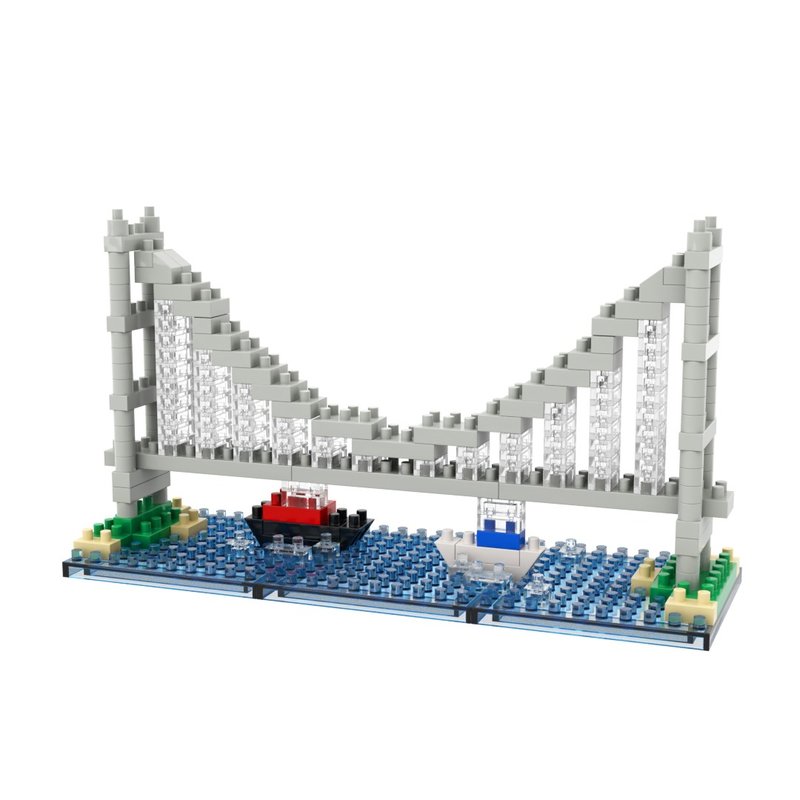 Archbrick Hong Kong Tsing Ma Bridge Mini Brick Nanoblock - Items for Display - Plastic Multicolor