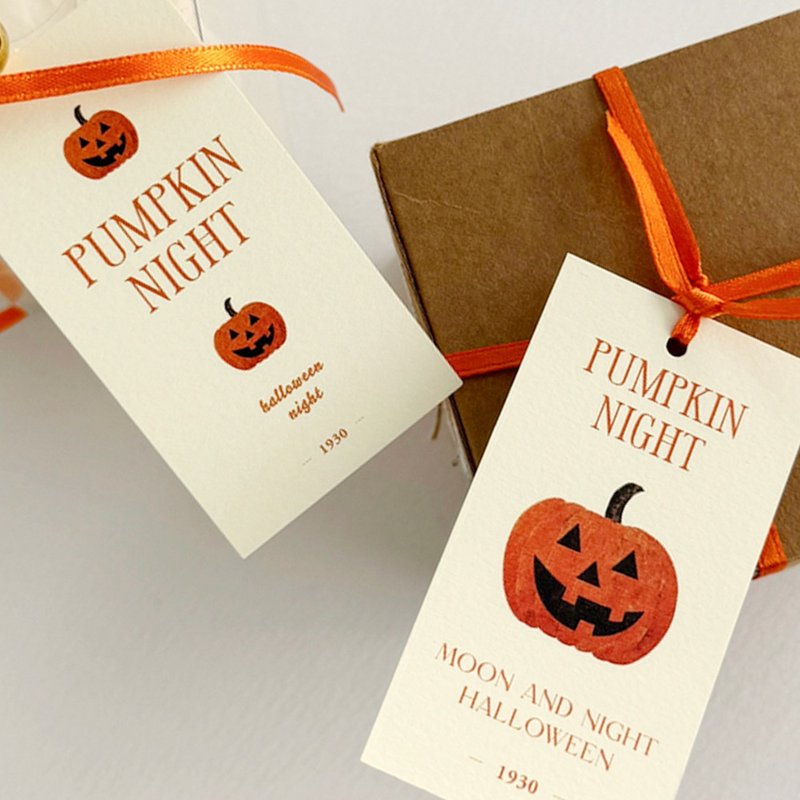 halloween tag packaging pumpkin ghost casper (45sheets) - 其他 - 紙 橘色