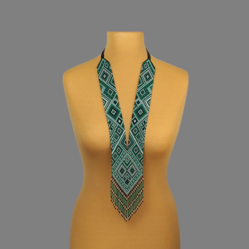 Green necklace statement jewelry for woman - 項鍊 - 玻璃 綠色