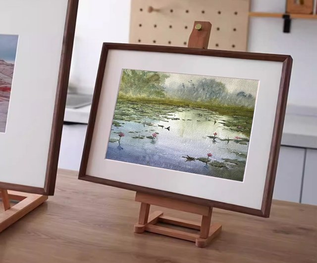 人気商品の中古品・新品・未使用品 睡蓮｜癒しの水彩画シリーズ 水彩原画【既収蔵品のため入札 絵画