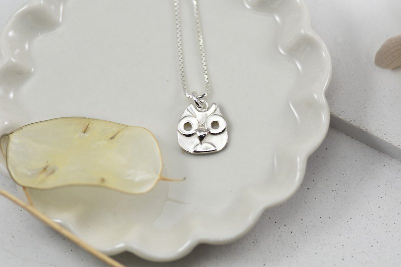 Small Animal Series-Owl - Necklaces - Other Metals Gray