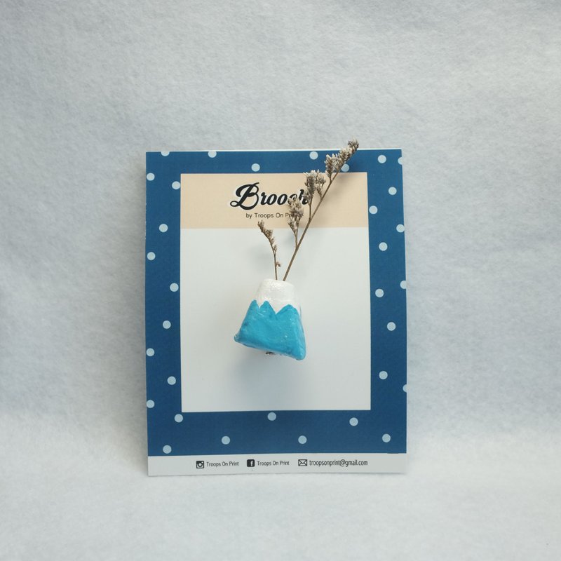 Mt Fuji Planter Pin - 其他 - 黏土 藍色