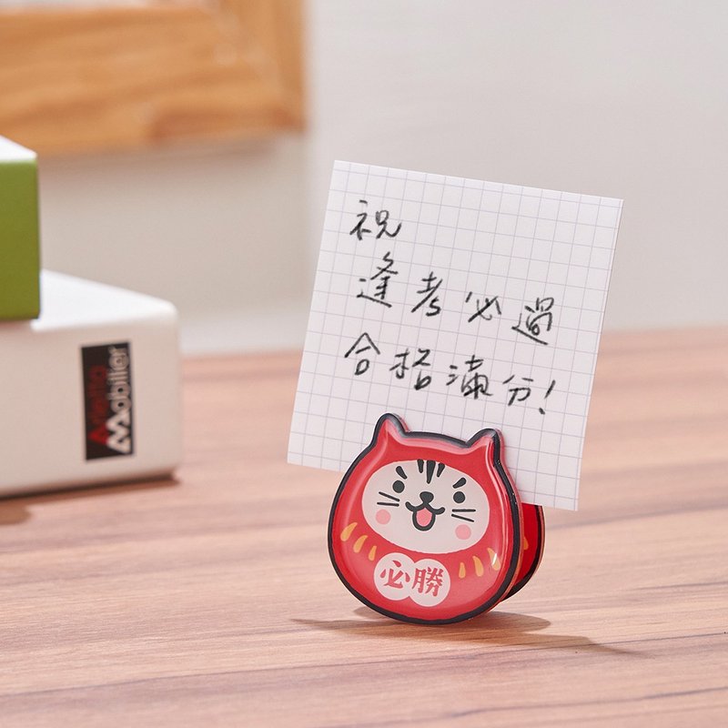 Blessing Bodhidharma Note Folder Must Win Prayer- HitoCat 吉豆猫 - Sticky Notes & Notepads - Plastic Red