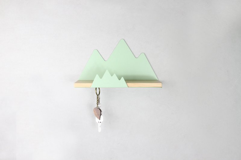 Metal House Mountain  <Shelf Storage Key Ring > - Storage - Other Metals Green