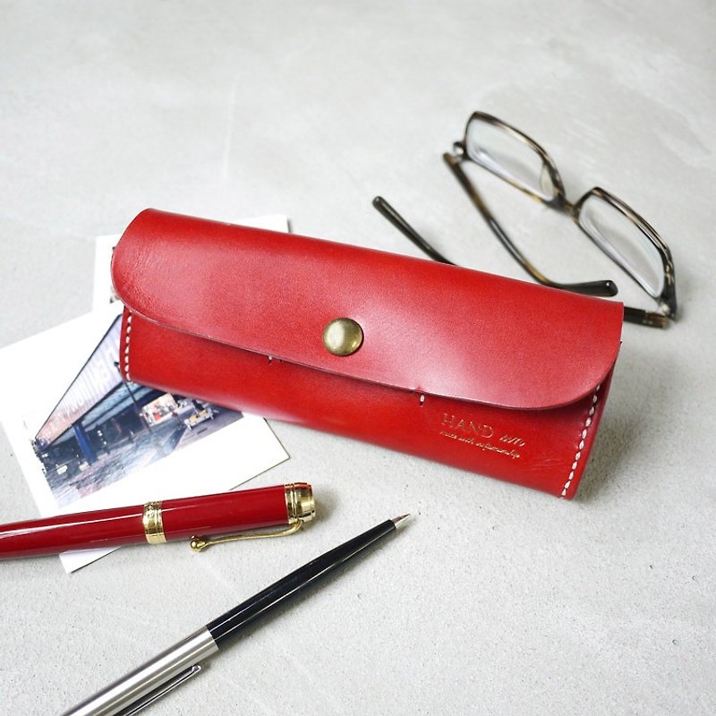 Exclusive style multifunctional hand-stitched leather pencil case/glasses case Made by HANDIIN - อื่นๆ - หนังแท้ 