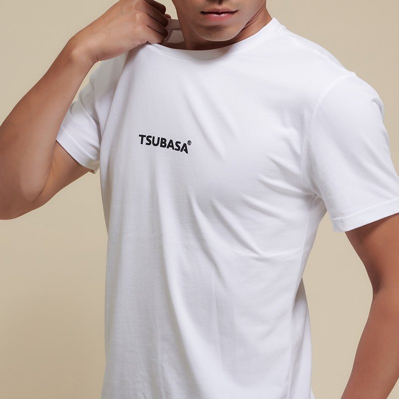 ELEMENT 男款  貴絲棉 T-Shirt  白色 圓領T 簡約修身款 - 男 T 恤 - 棉．麻 白色