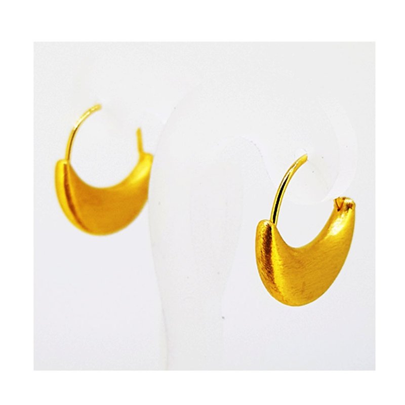 Moon Shape Earring - 耳環/耳夾 - 純銀 