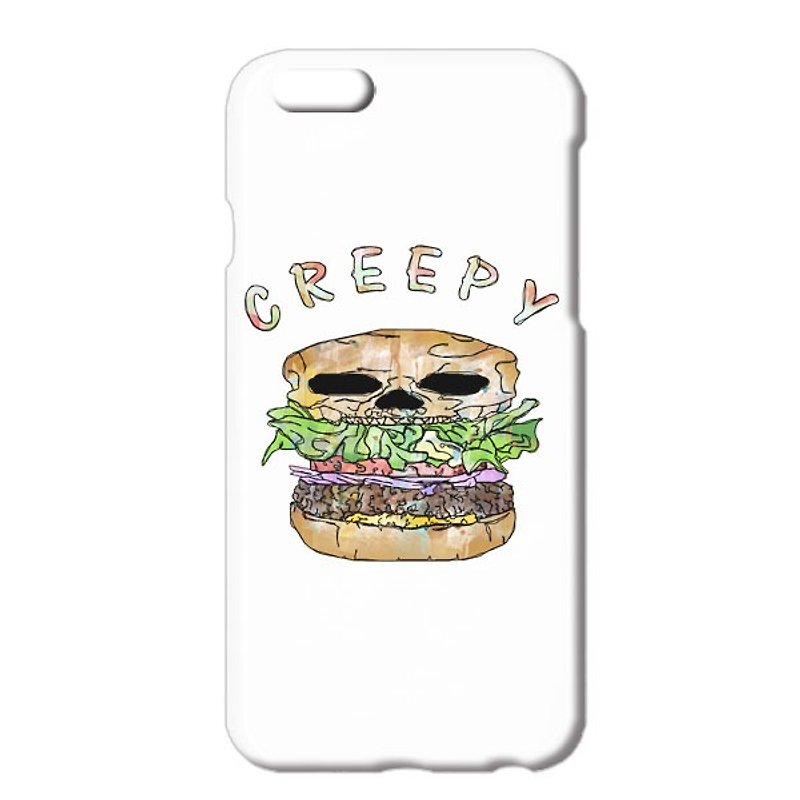 [IPhone Case] Creepy hamburger - เคส/ซองมือถือ - พลาสติก ขาว