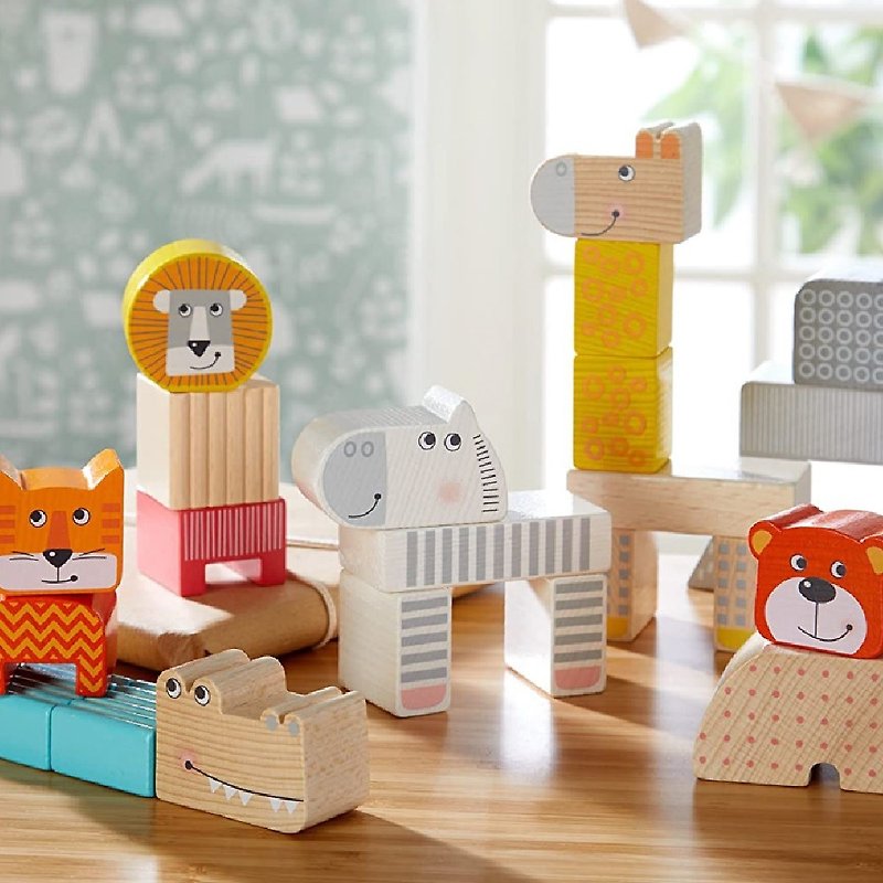 [Germany HABA] Animal Parade Building Blocks 25pcs - Kids' Toys - Wood 
