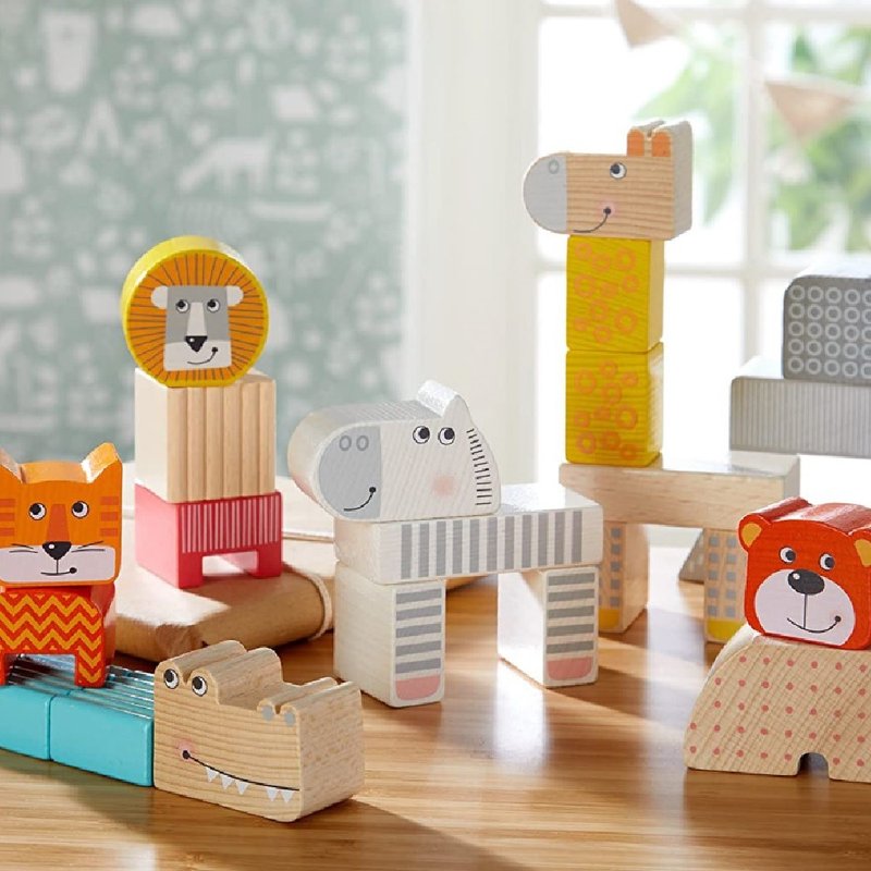 [Germany HABA] Animal Parade Building Blocks 25pcs - ของเล่นเด็ก - ไม้ 