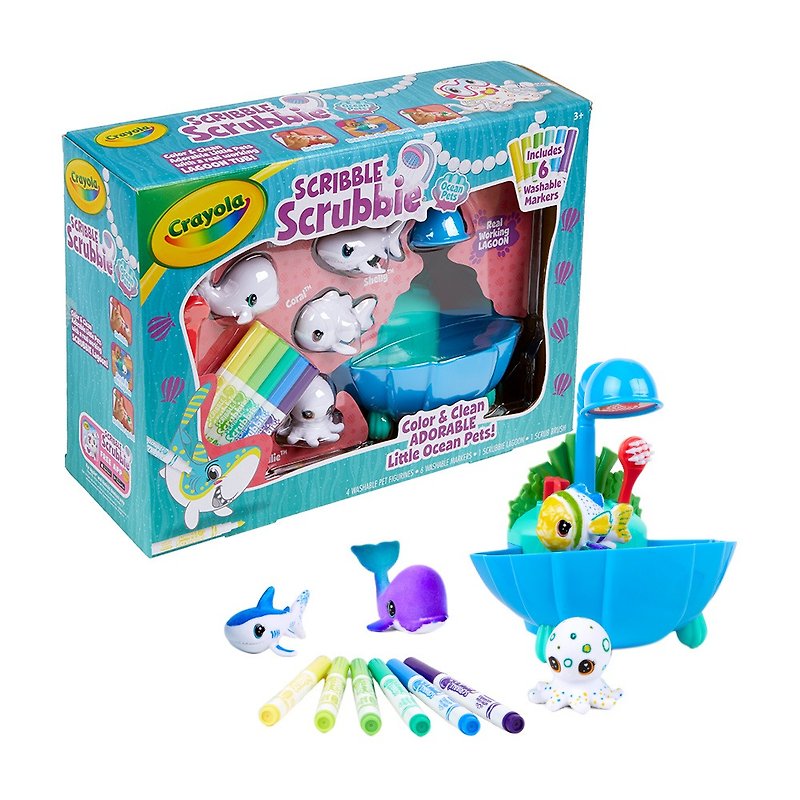 American Crayola Crayola Painted Variety Sea Animal Set (Lagoon) - Kids' Toys - Plastic Multicolor