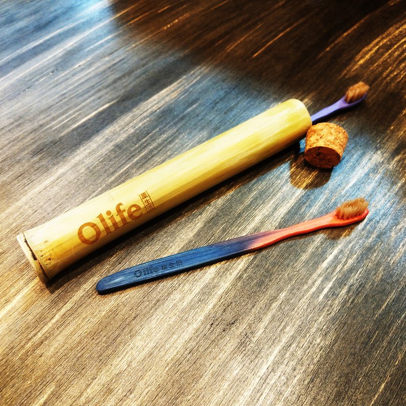 Olife [ナチュラル手作り歯ブラシトラベル歯ブラシボックスは、元の生活が含まれていません] - その他 - 竹製 ゴールド