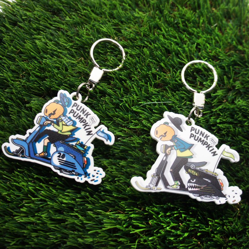 BLR KeyrIng PunkPumpkin [ Vespa ] KR09 - Keychains - Acrylic Black