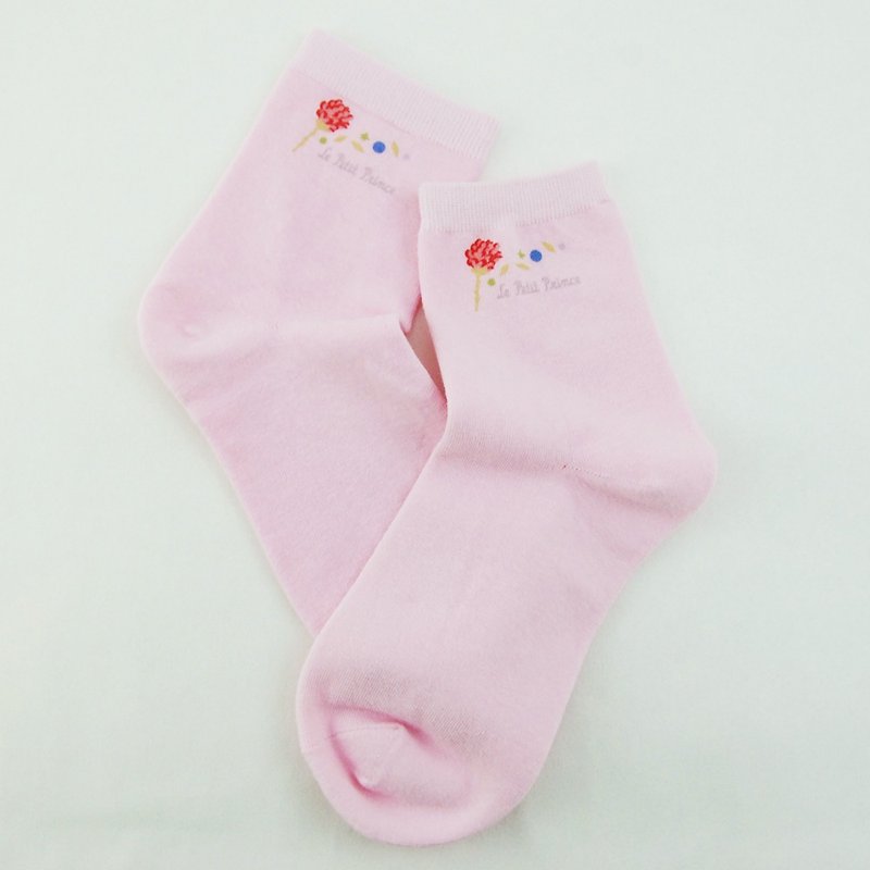 小王子經典版授權-短襪(粉紅),AA02 - 襪子 - 棉．麻 紅色