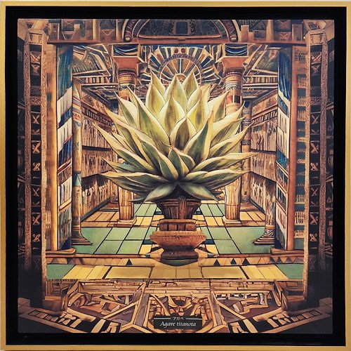 藝植種素 龍舌蘭數位版畫創作-埃及紋飾風格(含框出售)限量印刷