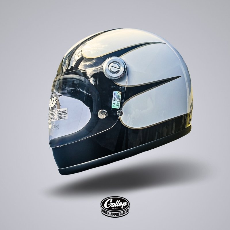 GALLOP TRACK SAFETY HELMET 1932 樂高帽 經典白 - 安全帽 - 其他材質 