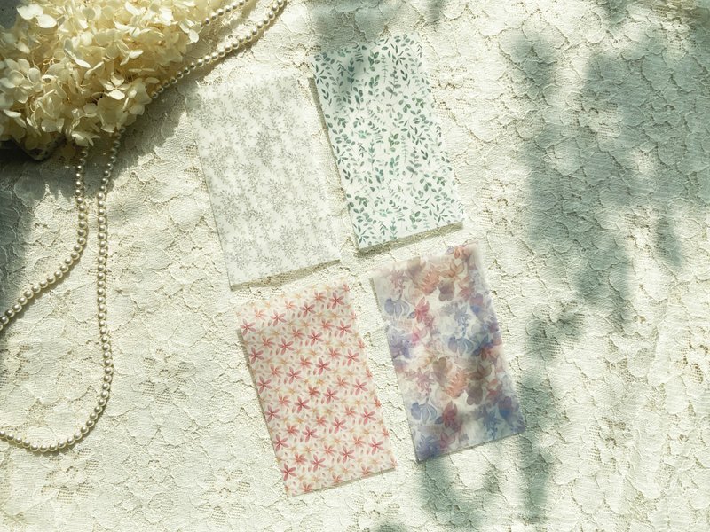 Full of Leaves Vellum Paper Pack - 信封/信紙 - 紙 多色