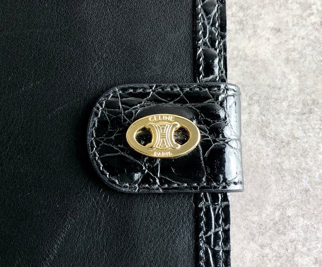 日本直送 名牌中古包 】CELINE セリーヌ 財布 ブラック ブラゾン