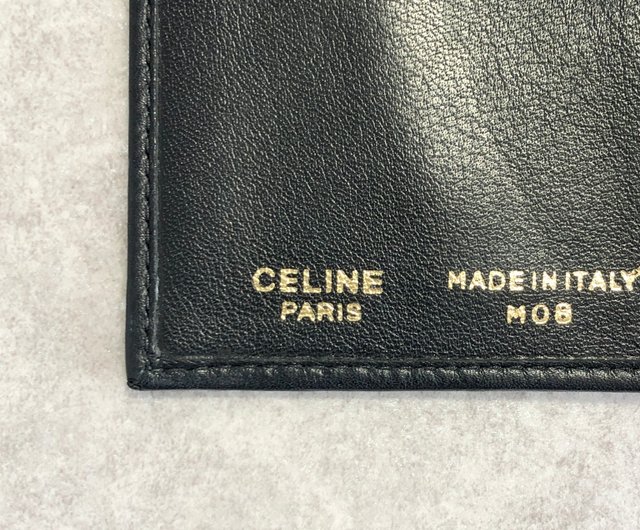 CELINE ブラックレザー 財布 CELINE セリーヌ 財布 小物 長財布 レザー レディース メンズ